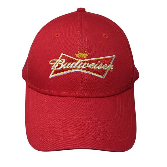 Budweiser Snapback Hat Red One Size Embroidered Adjustable Outdoor - Picture 1 of 9